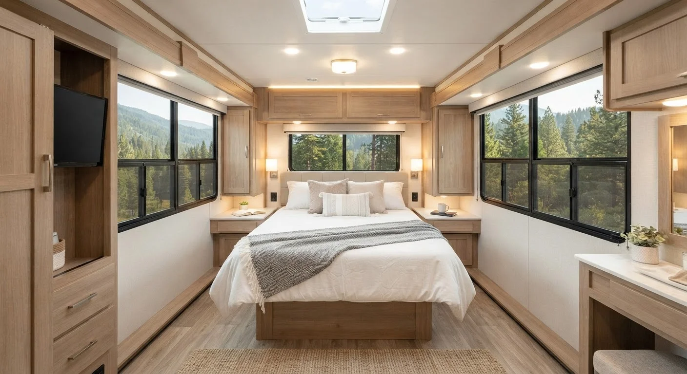Bedroom-at-the-Back Layouts: Why Rear Bedroom RVs Remain the Most Popular Configuration