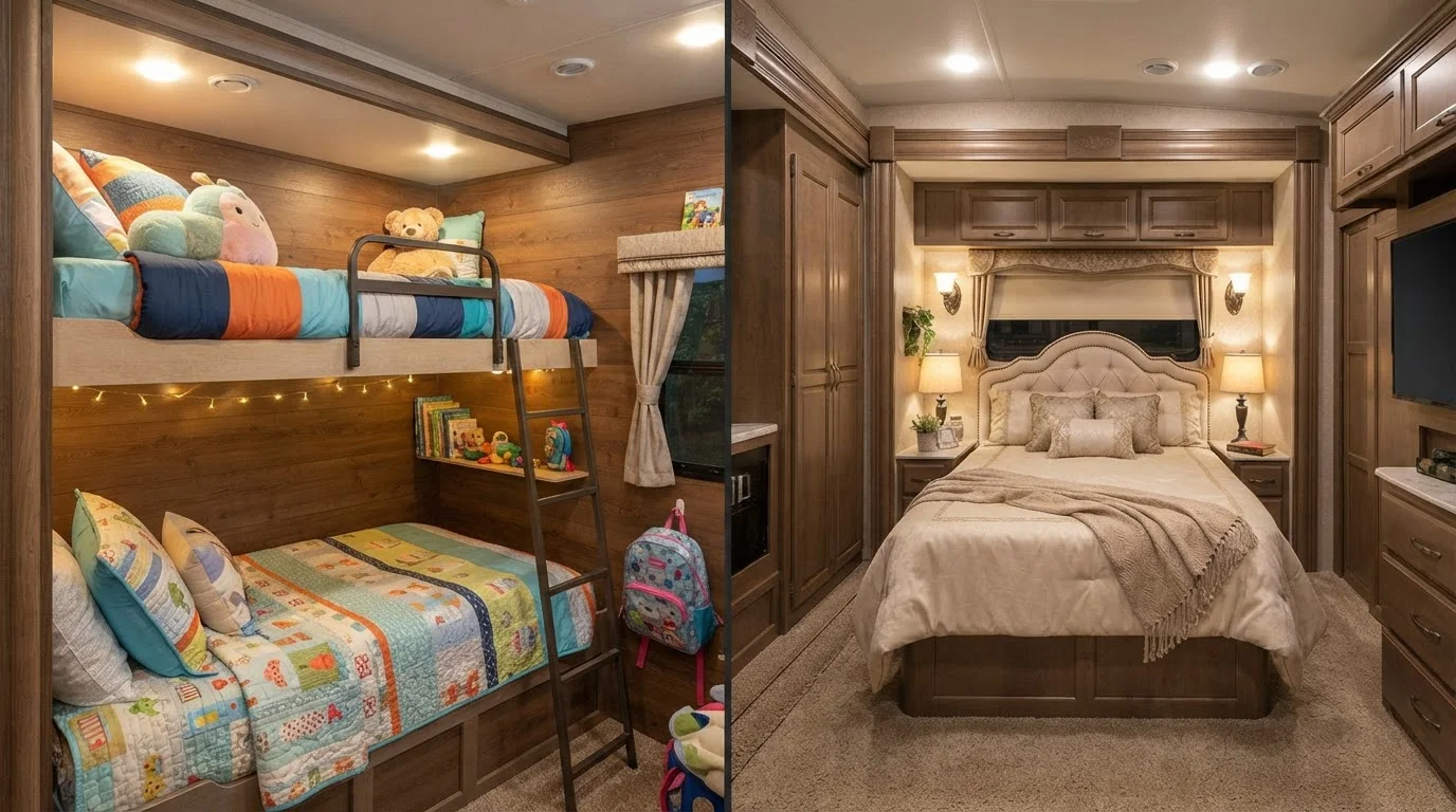 Bunkhouse vs. Master Suite: Choosing an RV Layout for Your Travel Style