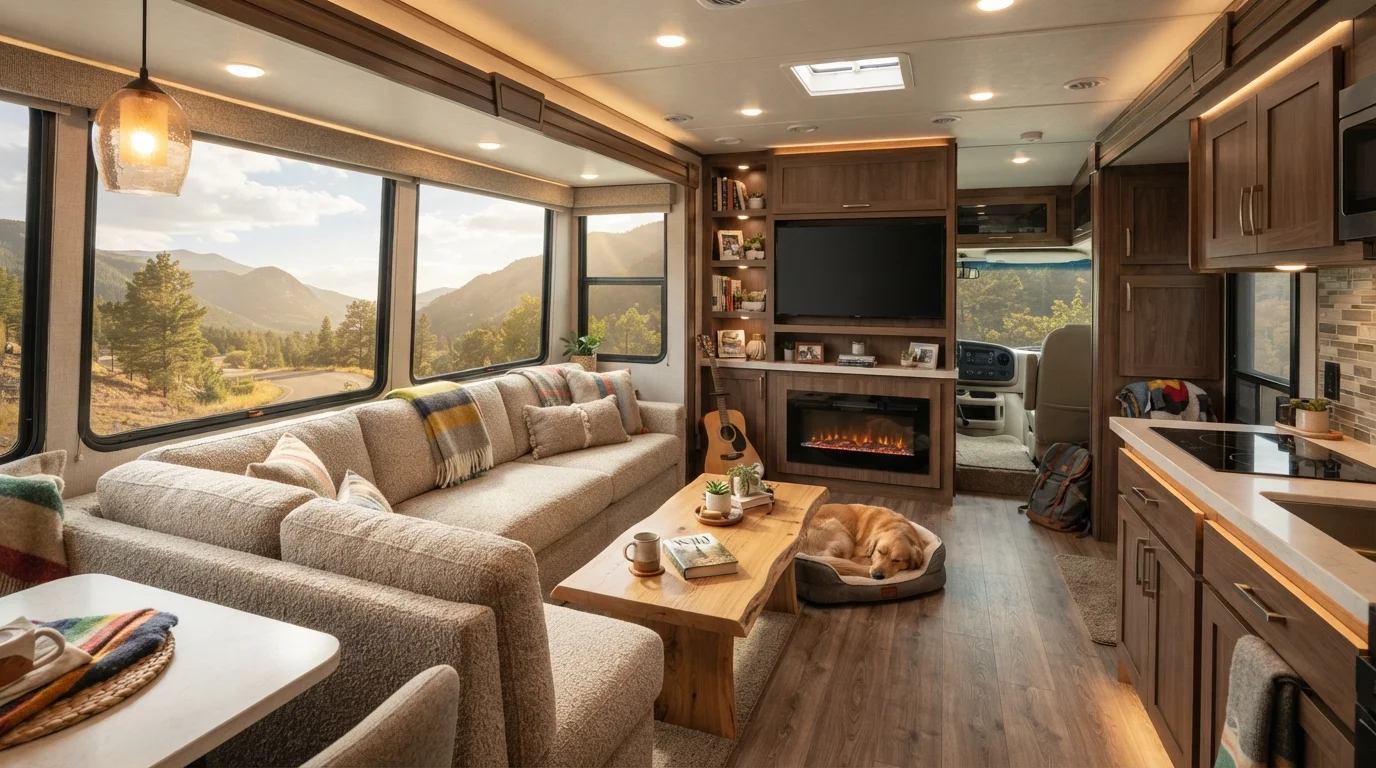 Front Living Room or Rear Living Room? Understanding RV Lounge Placement