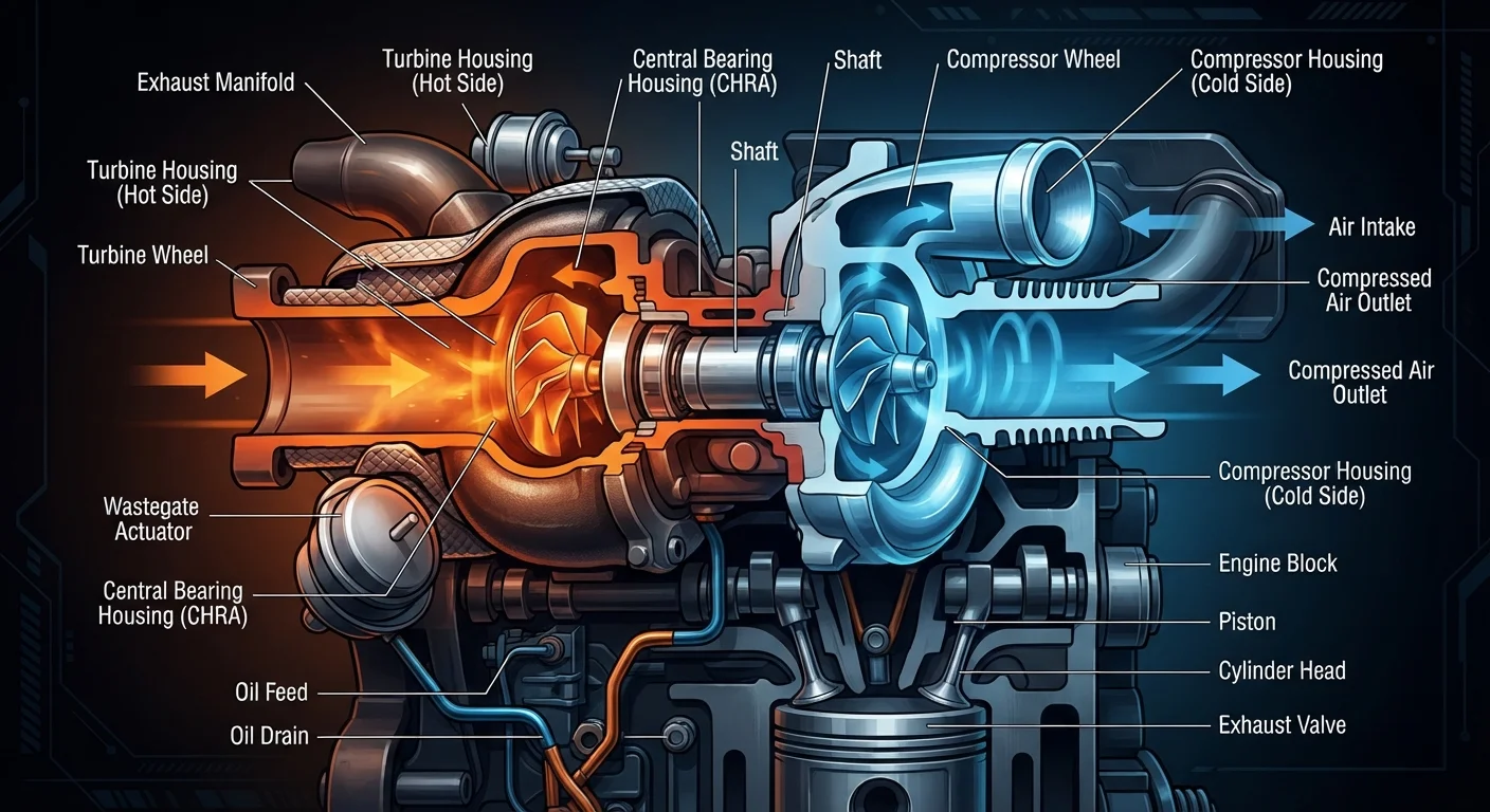 How a Turbocharger Forces More Power from a Smaller Engine