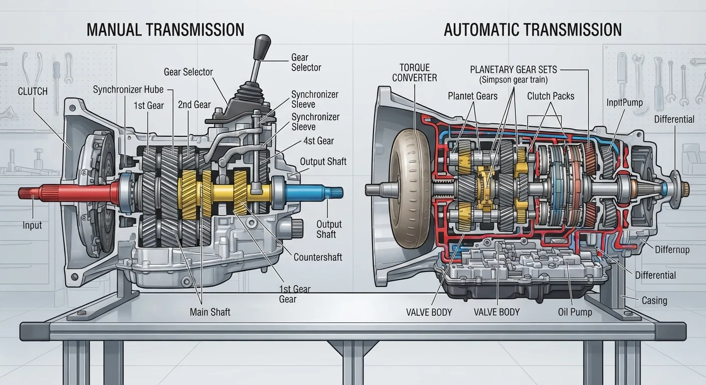 Manual vs Automatic Transmission: How Each One Moves Power to the Wheels