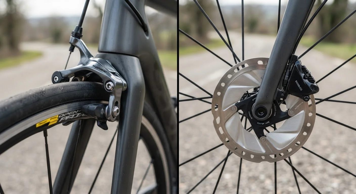 Rim Brakes vs Disc Brakes: What Actually Changes on the Road